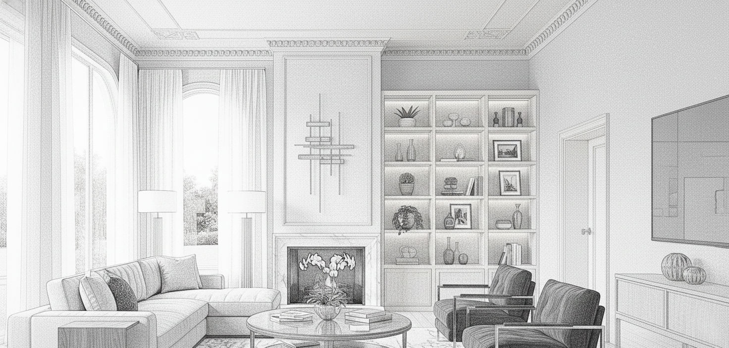 Before transformation - architectural sketch